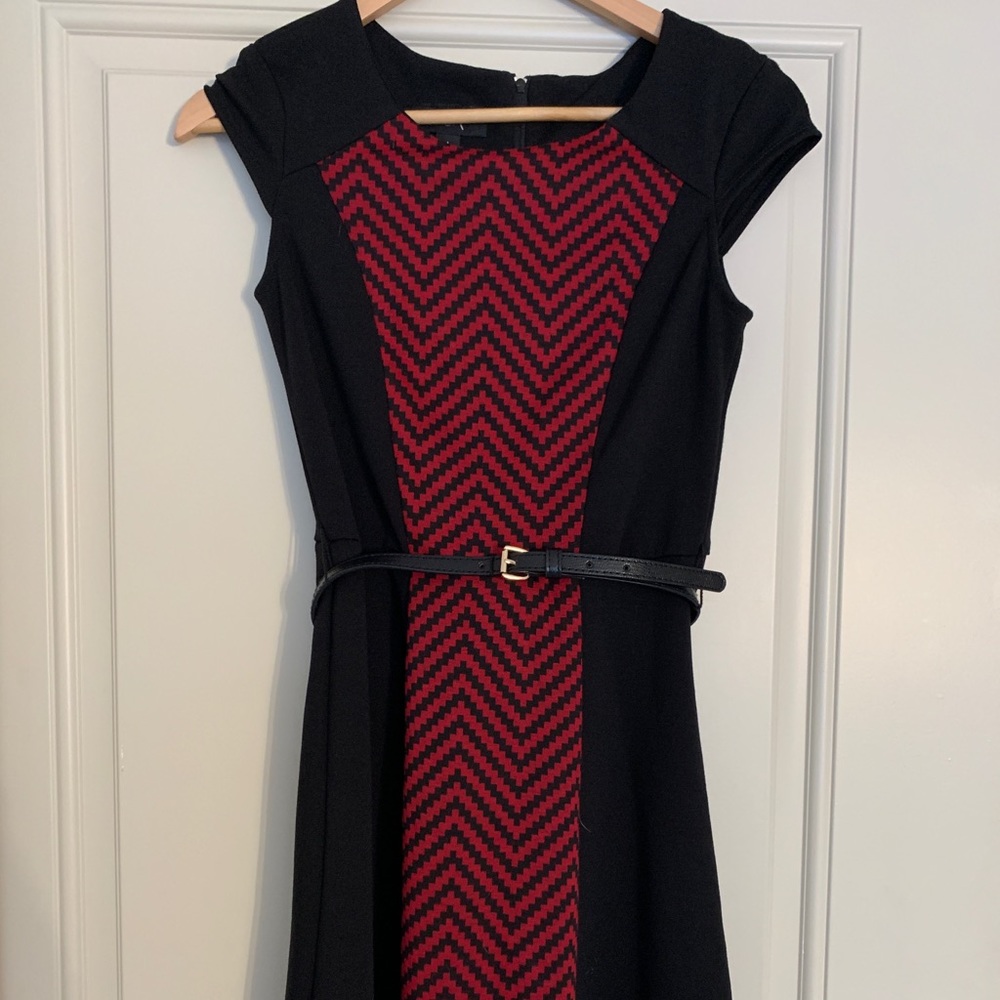 Short Red/Black Work Dress